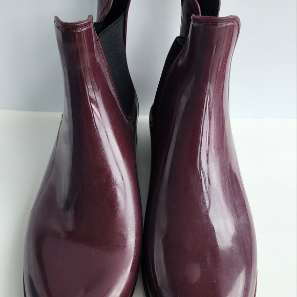 Sam Edelman Size 10 Tinsley Chelsea Rain Booties Sangria - Picture 2 of 7